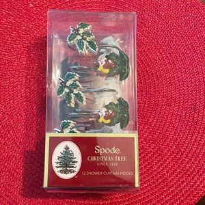 Spode Cmas Tree Shower Curtain Hooks!